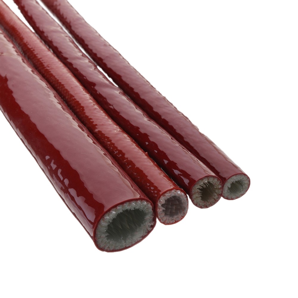 Red Oxide Silicone Coated Glass Fibre Sleeving